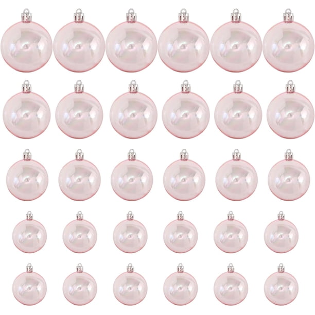 Adornos navideños iridiscentes 30 piezas 4 tamaños diferentes XINYU
