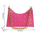 thumbnail image 3 of Bolsa De Hombro Bolso bandolera para mujer Bolso informal con textura de cadena acolchada para mujer (oro rosa) Likrtyny Para Estrenar, 3 of 3