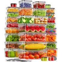 54 PCS Food Storage Containers with Lids – BPA-Free, Leak-Proof Meal Prep Containers with Labels & Pen, Airtight Modular Design, Durable Microwave-Safe Plastic Kitchen Organization Set
