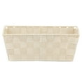 thumbnail image 3 of Home Basics Polyester Woven Strap Open Bin, Ivory, 3 of 7