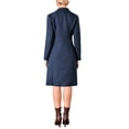thumbnail image 3 of INSPIRE CHIC Women's Tweed Blazer Dress Collared Double Breasted A-Line Formal Work Dresses S Navy Blue, 3 of 5