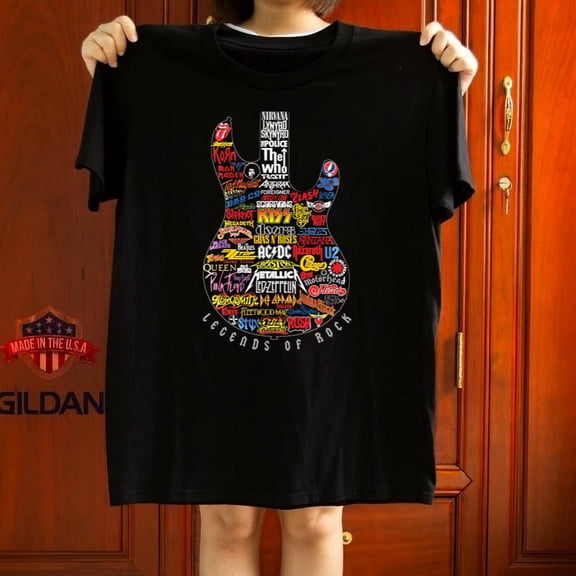 Legends Of Rock Vintage Guitar Retro Music Band Inspired Graphic Graphic,for unisex up to 5XL