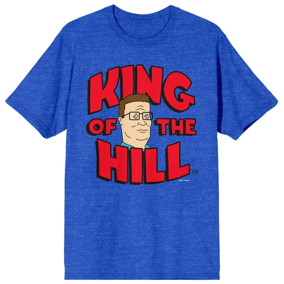 King Of The Hill Hank Hill Logo Crew Neck Short Sleeve Royal Heather Women's T-shirt-XL