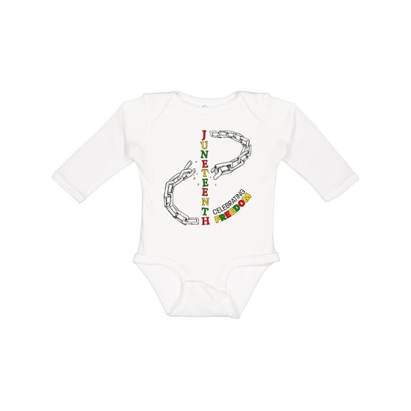 Inktastic Juneteenth-Celebrating Freedom- Breaking Chains Boys or Girls Long Sleeve Baby Bodysuit