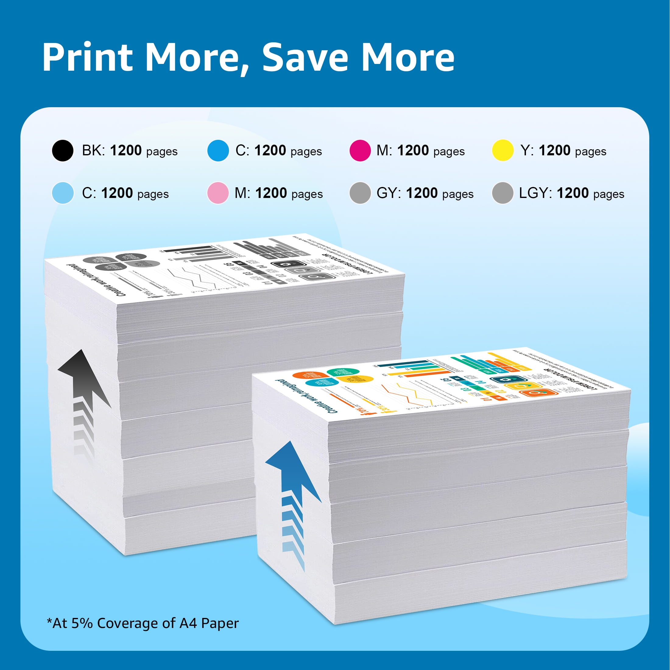 CLI-42 Ink Eight Color Pack Replacements for Canon CLI 42 Ink Cartridges, Compatible with Canon PIXMA PRO-100 Printers