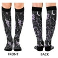 thumbnail image 4 of FORMRS Womens Knee High Socks Casual Long Thick Travel Daily Wear, 2 Pairs, Light Purple Flowers, 4 of 6