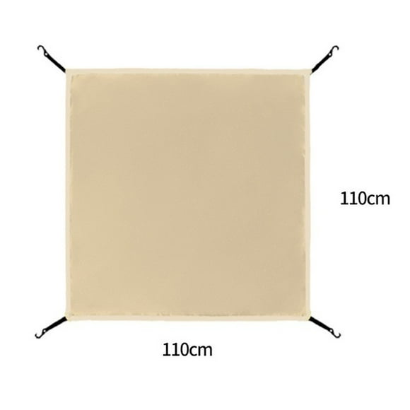 Bâche de Tente Abri Solaire Imperméable Couverture de Tente Imperméable Toit de Tente Accessoires de Camping Beige 110*110cm