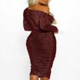 thumbnail image 4 of PENGXIANG Femmes hors Épaule Envelopper Robe Longue Jupe Bodycon Soirée Robe de Cocktail, 4 of 4
