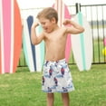 thumbnail image 4 of FORMRS Boys Swim Trunks Quick Dry Mesh Liner Boardshorts Sizes XS-XL, Ice Rink, 4 of 7