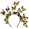 thumbnail image 5 of opolski Women Performance Hair Hoop Dressing Exaggerated Simulation Butterflies Decor Headband Party Wedding Colorful Headpiece Multicolor, 5 of 8