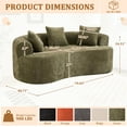 thumbnail image 3 of Timbernest 79" Curved Sofa, Cloud Couch for Living Room, Boneless Floor Sofa, No Assembly, Green, 3 of 10
