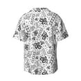 thumbnail image 5 of Uemuo Hand Drawn Snake Pattern Cotton Linen Short Sleeve Shirts,Casual Lightweight Button Down Shirts,Vacation Beach Summer Tops-, 5 of 7