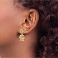 thumbnail image 3 of 14K Yellow Gold Trendy, Captivating Polished 24.5 Mm 12.5 Double Scallop Shell Post Earrings, 3 of 4