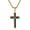 Gold Black, variant on Cross Necklace for Men, Silver Gold Black Stainless Steel Cross Enamel Craft Minimalist Faith Cross Jewelry Mens Cross Pendant 24 Inch Adjustable Box Chain Unisex Cross Jewelry