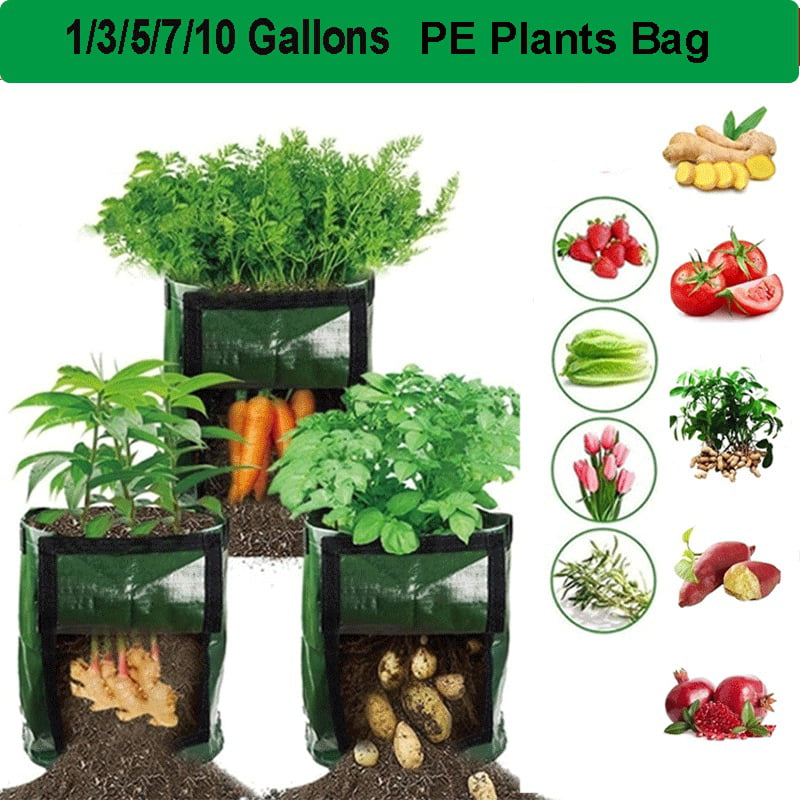 1/3/5/7/10Gallon Plants Growing Bag Tomato Flower Aeration Plant Pots Container 