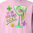 thumbnail image 3 of Inktastic Let the Good Times Roll Mardi Gras Goblet and Beads Adult Sweatshirt, 3 of 4
