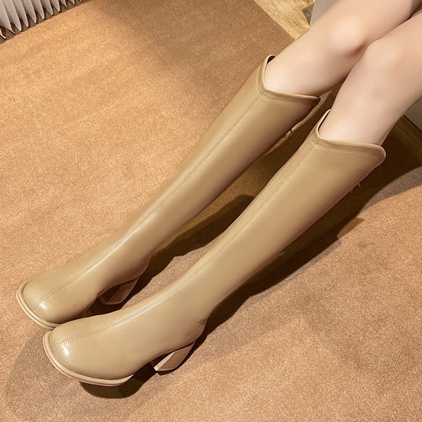Teissuly Fashion Thigh-high Boots Women's Leather Fashion Lace Women's Comfortable Women's Shoes Western High-heeled Boots, Thigh-high Women's High-heeled Boots Teissuly WER202312145952
