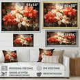 thumbnail image 4 of Designart "Poinsettia Flower expressionistic Glow" Floral Floater Framed Canvas Wall Art, 4 of 7