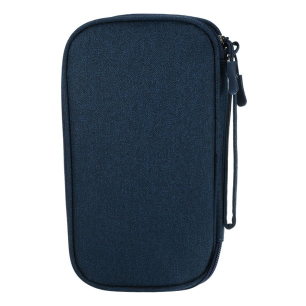 Organizador electrónico de viajes Unique Bargains para cables, organizador de cables para cargador de teléfono y auriculares, azul 8.27"x2.36"x4.92"