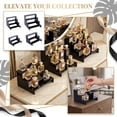 thumbnail image 6 of Black Tiered Perfume Display Stand Organizer, Plastic Cologne Rack for Dresser Vanity Countertop, 4 Sizes Makeup Nail Polish Collectible Display Shelf (B), 6 of 6