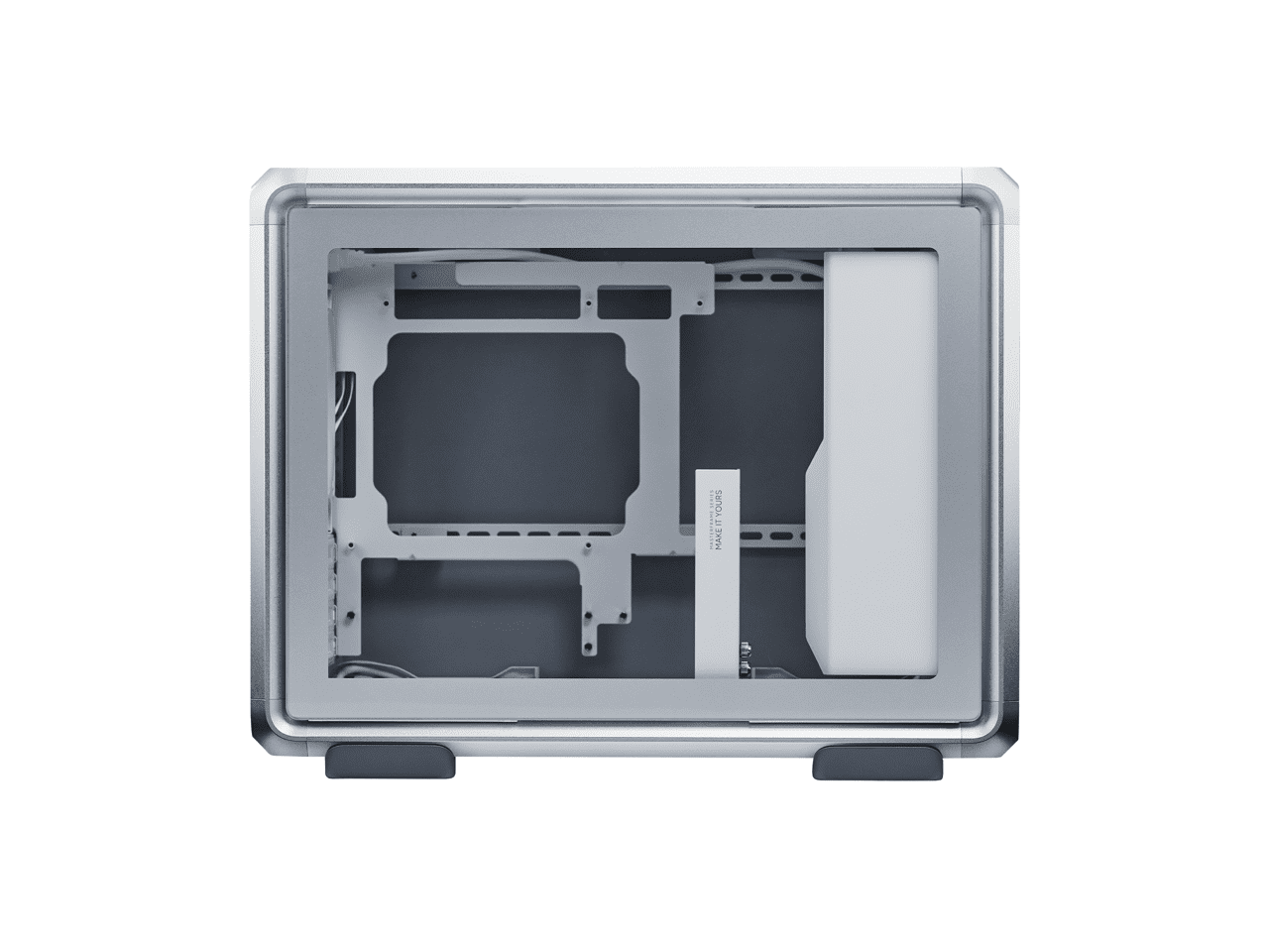 Cooler Master MasterFrame 400 mATX Modular PC Case - Micro-ATX/Mini-ITX, Aluminum Open Frame Chassis, 1 x ARGB Fan Preinstalled, 390mm GPU, 360mm Radiator Support, Silver