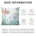 thumbnail image 5 of Nawypu Nautical Coastal Throw Pillow Covers Summer Ocean Themed Seashell Coral Starfish Pillow Cases Square Cushion Covers for Home Couch Sofa Patio Bedroom, 5 of 5