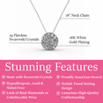 thumbnail image 3 of Cate & Chloe Nelly 18k White Gold Plated Pave Necklace with Swarovski Crystals Gift for Women, 3 of 7