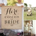 thumbnail image 3 of BESTOYARD HERE COMES THE BRIDE Wedding Banner Burlap Material Multi Color and Reusable 50 CM, 3 of 5