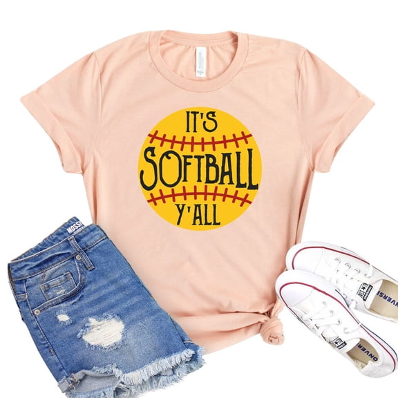 It's Softball Y'all T-shirt Sports Tshirt Season Shirts Football Shirt Tailgate Gift Touchdown Tee Women's Coach Top