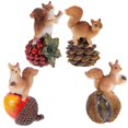 thumbnail image 3 of 4pcs Adorable Resin Squirrel Model Garden Decor Animal Shape Garden Decor, 3 of 4
