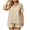 Khaki, variant on Jamicy Womens Pajamas Sets Plus Size Solid Color 2 Piece Summer Soft Short Sleeve Sleepwear with Pockets V Neck Matching Lounge Set Loungewear