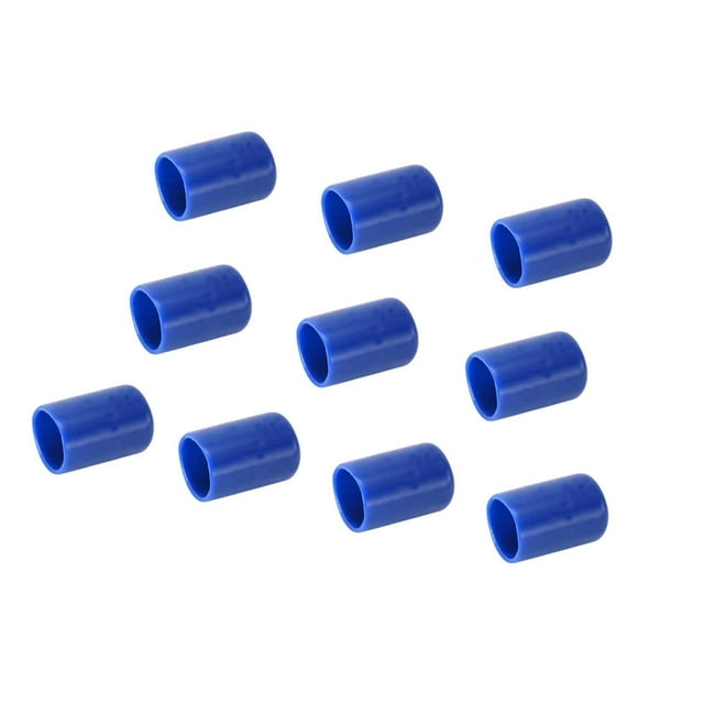 10 protectores de punta de taco de billar, cubiertas inferiores de taco de billar, accesorios, tapas de goma para extremos, cubiertas para cabezas de 13 mm azul