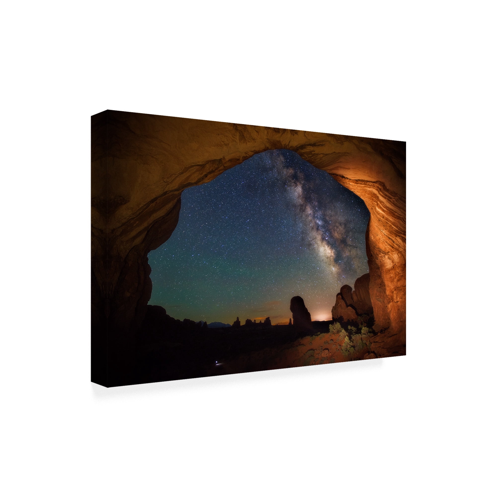 Trademark Fine Art 'Double Arch Milky Way Views' Canvas Art by Darren White Photography
