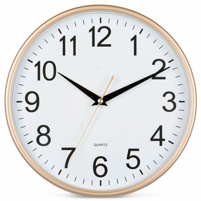 Reloj de pared para dormitorio Brillar silencioso de metal Tamaño 20,4*20,4*4,3 cm
