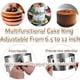 thumbnail image 4 of Anillos para tartas, molde para mousse, juego de collares para tartas de acetato, ajustables de 6 a 12 pulgadas, anillos para hornear de acero inoxidable, moldes redondos para tartas con rollos de lám, 4 of 5