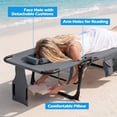 thumbnail image 6 of Gymax Tanning Chair w/ Face & Arm Holes Folding Chaise Lounge Beach Chair w/ Adjustable Backrest Grey, 6 of 9