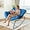 Dark Blue + Metal + Cotton, variant on Larger Outdoor Rocking Chair, Rattan Wicker Lounge Chair, for Bedroom, Living Room, Porch, Garden,Lawn-Beige (Beige + Metal + Cotton)
