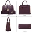 thumbnail image 3 of Dasein Women Large Handbag Purse Vegan Leather Satchel Work Bag Shoulder Tote with Matching Wallet, 3 of 9
