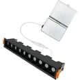 thumbnail image 1 of BAZZ 10 head Integrated LED Recessed Light Fixture Dimmable Downlight Black, 18W, 1150Lumens, 2700K, 1 of 5