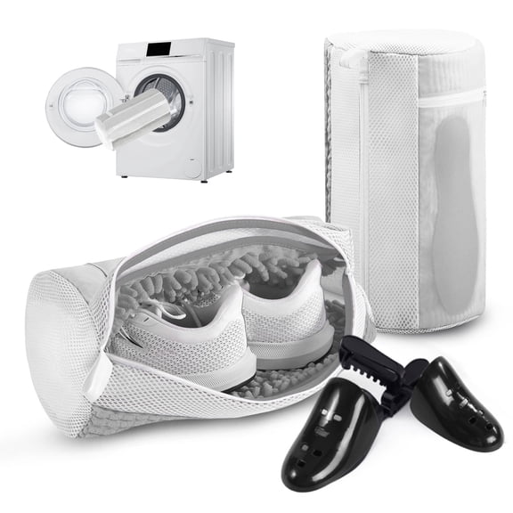 Avoalre Shoe Washing Bag for Washing Machine, Deep Cleaning Laundry Shoe Bag with Shoe Tree, Durable & Reusable for Various Shoes