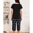 thumbnail image 4 of MyFav Women's Capri Pajama Sets Plus Size Sleepwear Top with Capri Pants 2 Piece Loungewear Set,XL, 4 of 6