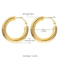 thumbnail image 5 of [Clearance]Hoop Earring Set of 2 Gold Plated Hoop Earrings for Women 25 & 70mm, 5 of 5