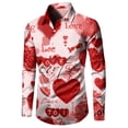 thumbnail image 5 of Tisuna Stylish Shirt For Men Long Sleeve Lapel Neck Button Down Blouse Funny Fashion Gentlemen Valentine'S Spring Summer T Shirts S, 5 of 7