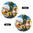 thumbnail image 2 of Pofeuu Minions Miroir de Maquillage de Poche Portable Couverture en PU Miroir de Voyage Compact avec Verre Double Face Normal et Grossissant - Forme Ronde - Forme Ronde, 2 of 9
