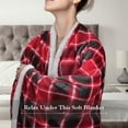 thumbnail image 4 of Sherpa Throws Blanket Plaid Design Super Soft Flannel Micro Mink Fleece Plush Couch Blanket Reversible Bed Throw TV Blan, 4 of 7