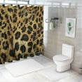 thumbnail image 7 of BCIIG Leopard Print Bathroom Decor Set with Hooks, Colorful Luxurious Graphic Print Polyester Fabric Fashion Shower Curtain, Waterproof Washable Curtain with Hooks 69x72, 7 of 7