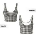 thumbnail image 5 of Naloa Houndstooth Black And White Sports Bras for Women, High Support Bra with Removable Pads, Comfortable - Large, 5 of 9