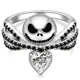 thumbnail image 3 of Anillos con dijes de cristal de esmalte negro de pesadilla antes de Navidad, anillo de calavera de Disney Jack, joyería Kawaii para Halloween, regalos de Cosplay, 3 of 5