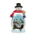 thumbnail image 1 of Figura navideña decorativa de mesa, de resina, musical con luz, para decoración del hogar. Muñeco de nieve, 1 of 9