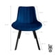 thumbnail image 2 of Set 2 Sillas Comedor Velvet Tapizada Terciopelo Sala Eames azul Grande, 2 of 7